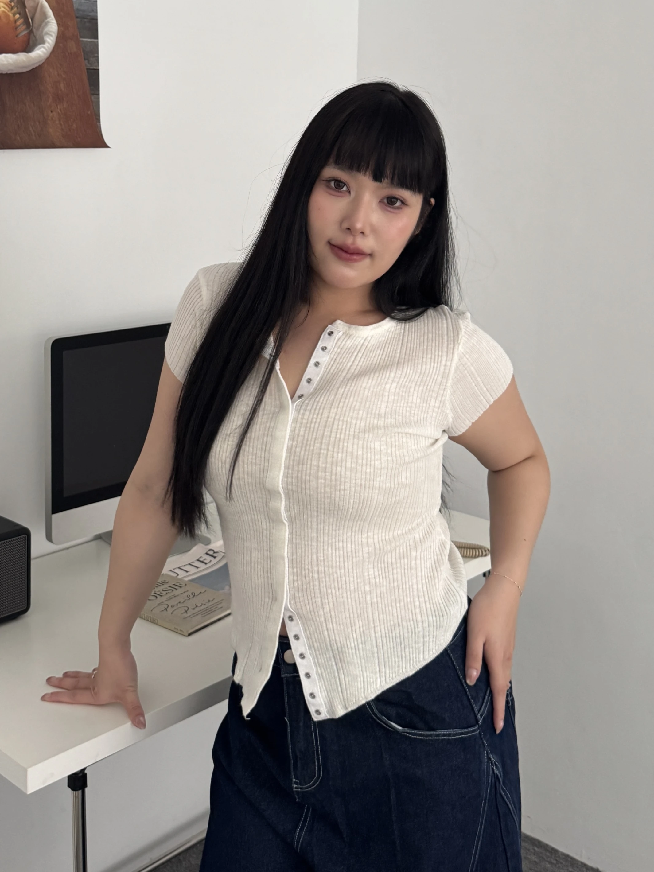 𝘔𝘪𝘴𝘴.𝘉𝘦𝘭𝘭𝘢.高級時髦感排扣上衣5003