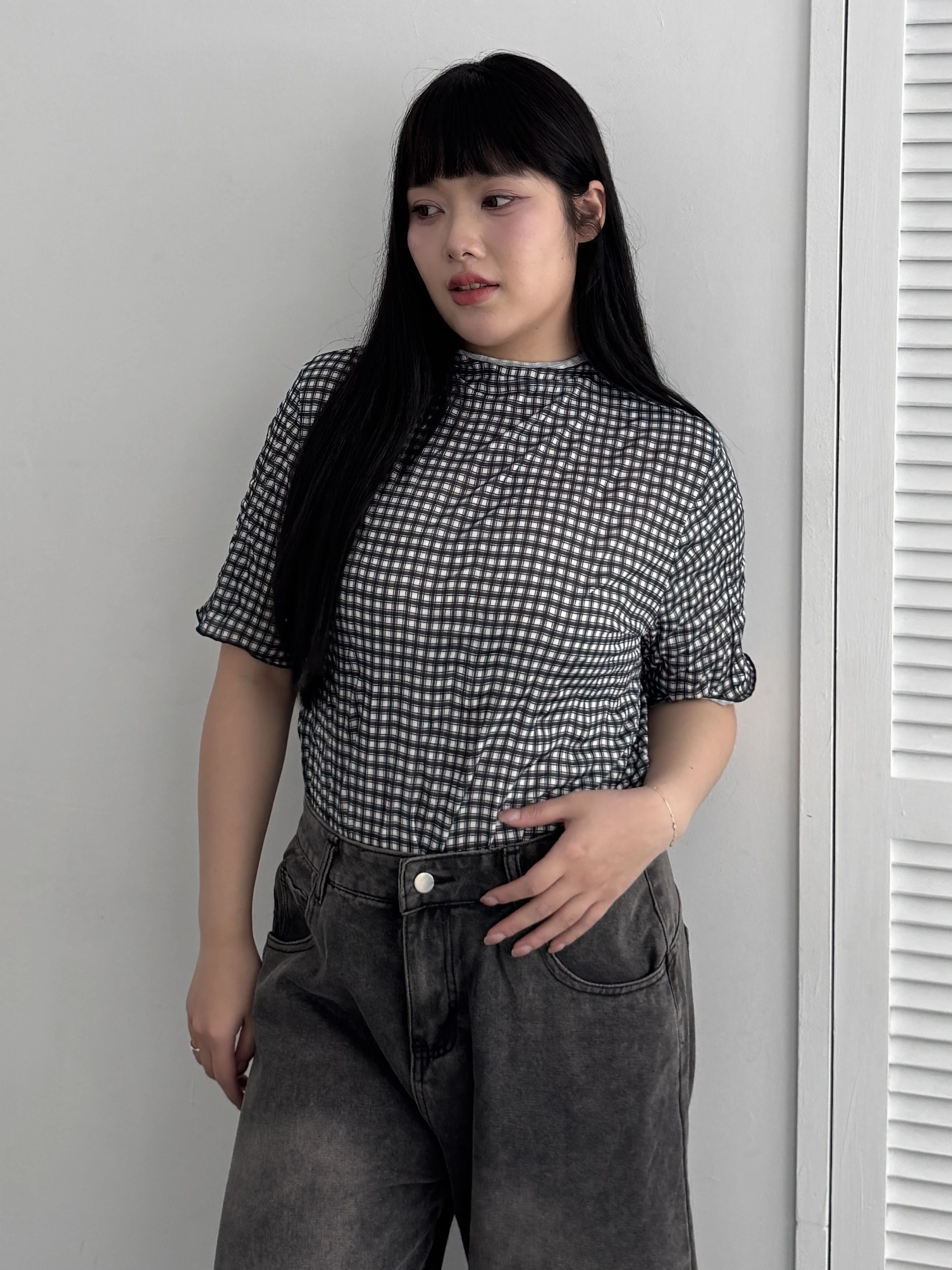 𝘔𝘪𝘴𝘴.𝘉𝘦𝘭𝘭𝘢.春日格紋透透上衣2241-43 | Miss.Bella for BV Shop