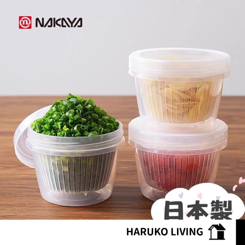 瀝水盒 日本製 NAKAYA 蔥花保鮮盒 蔥蒜盒 薑片大蒜保鮮盒 水果收納盒 便攜瀝水盒 密封盒 保鮮盒 水果盒 蔥盒