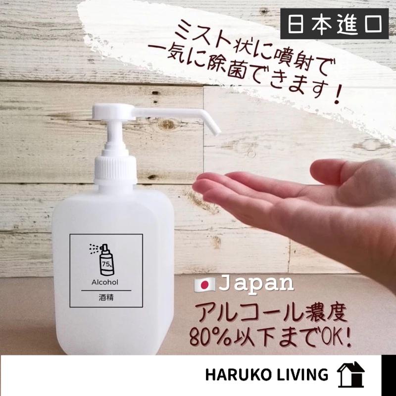 酒精噴瓶 2號HDPE 500ml 下壓式噴霧頭 日本 酒精噴罐 噴霧瓶 酒精瓶 霧狀押頭 酒精按壓瓶 噴霧 酒精押瓶