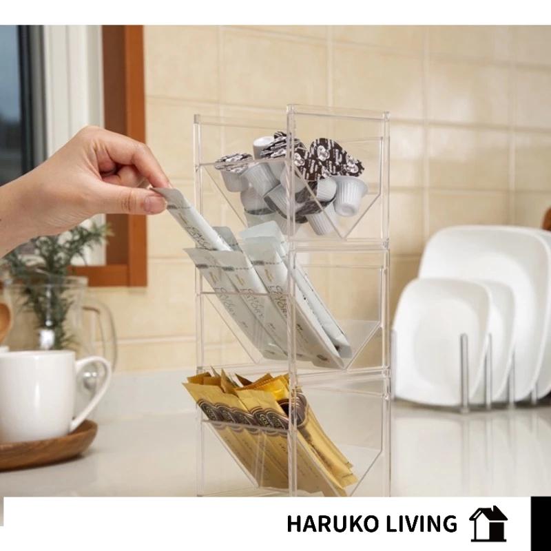 【春子家】茶包收納盒 日本製 糖粉收納 斜取置物架 咖啡包收納架 蠟筆收納 化妝品收納 午茶收納盒