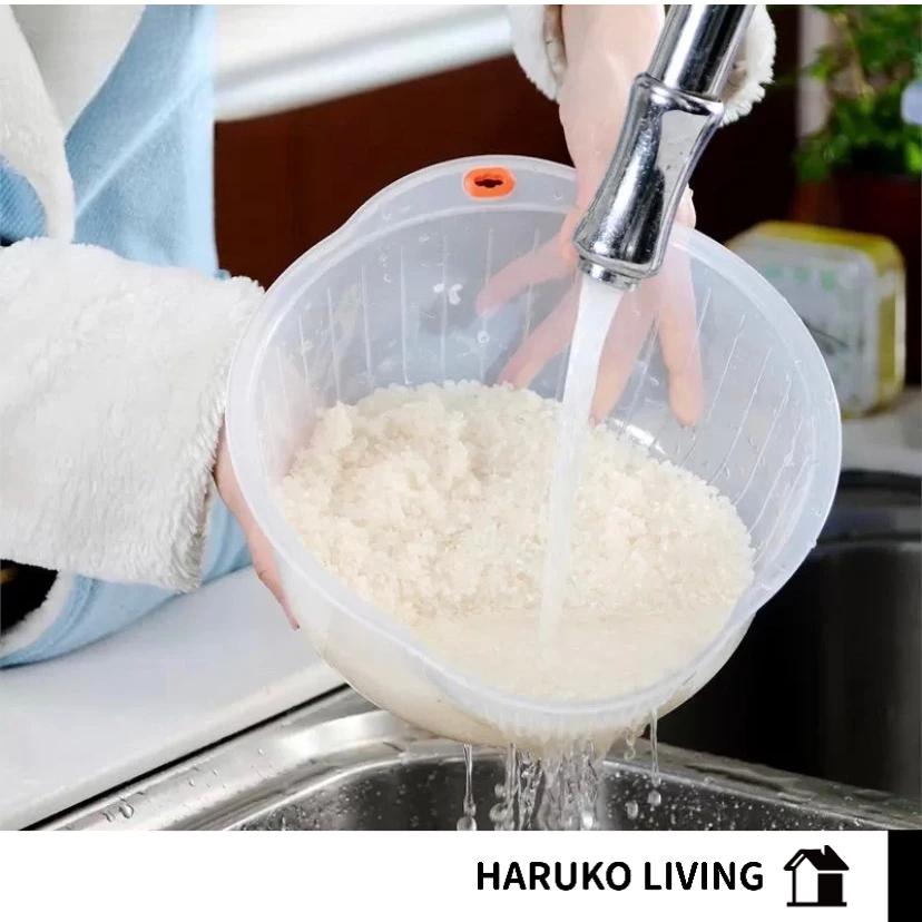 【春子家】洗菜籃 瀝水盆 水果籃 洗米盆 淘米器 洗米器 日本製 速濾洗米籃 一籃多用 洗米瀝水籃 瀝水籃 洗菜瀝水盆