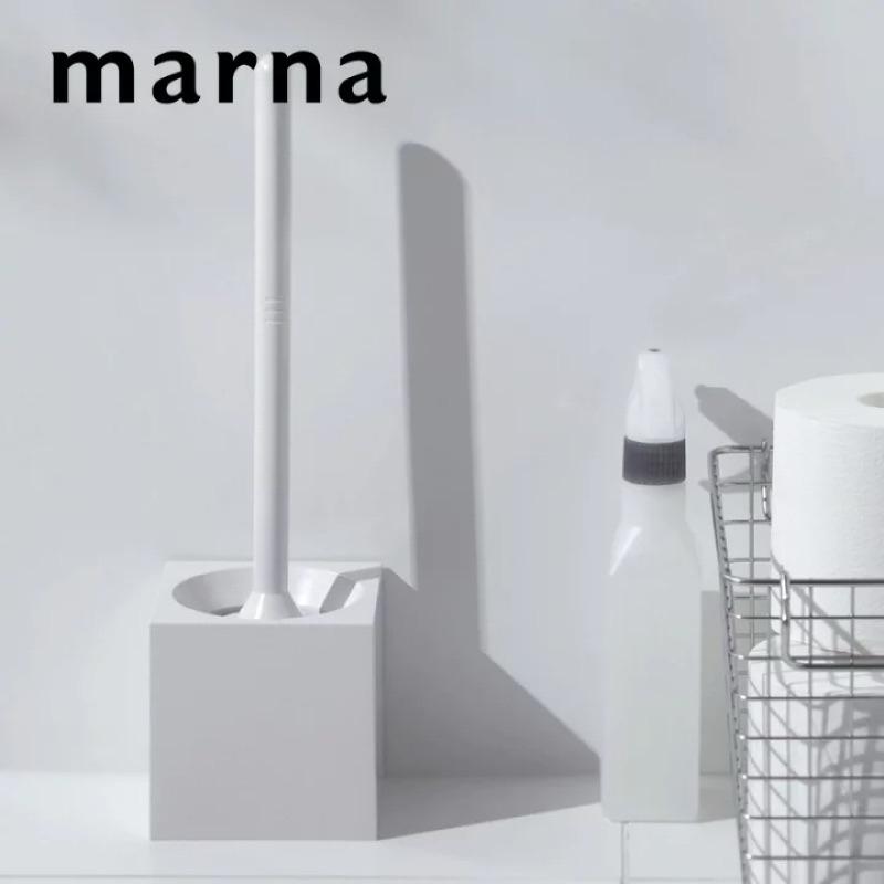 【春子家】馬桶刷 日本 白色 MARNA 直角馬桶刷 瀝水馬桶刷 四角 簡約