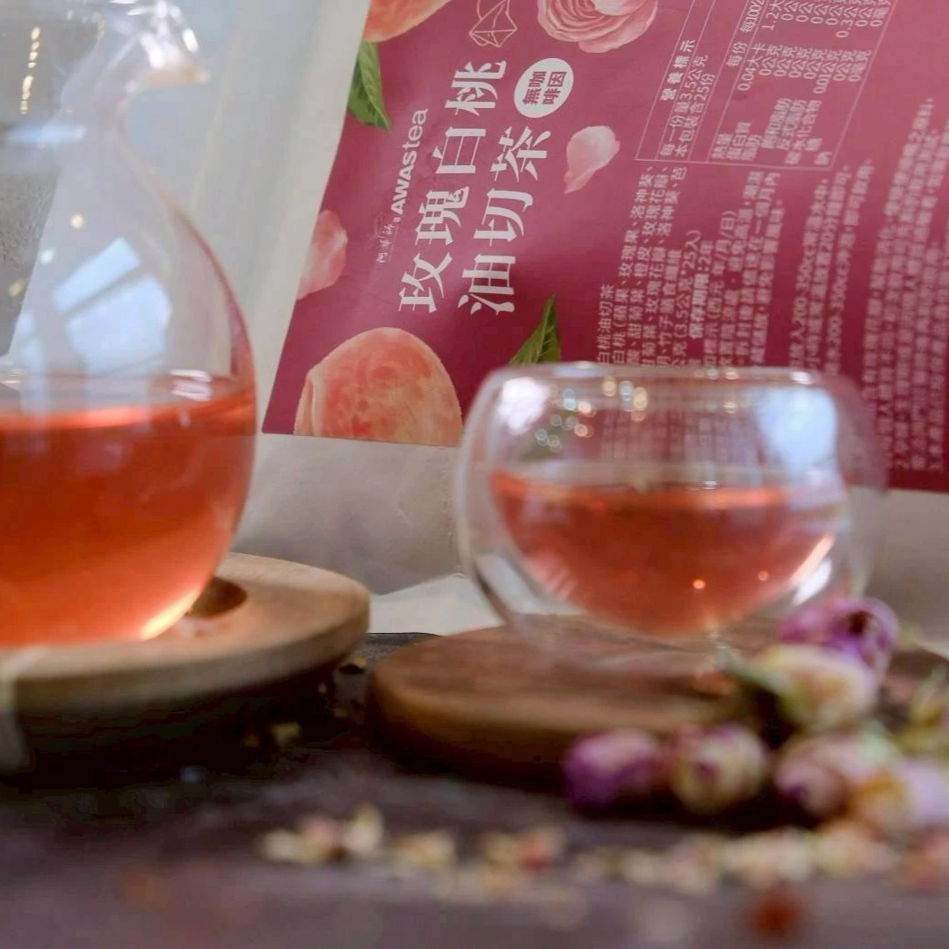 阿華師零咖啡因白桃玫瑰油切茶(1袋25入)