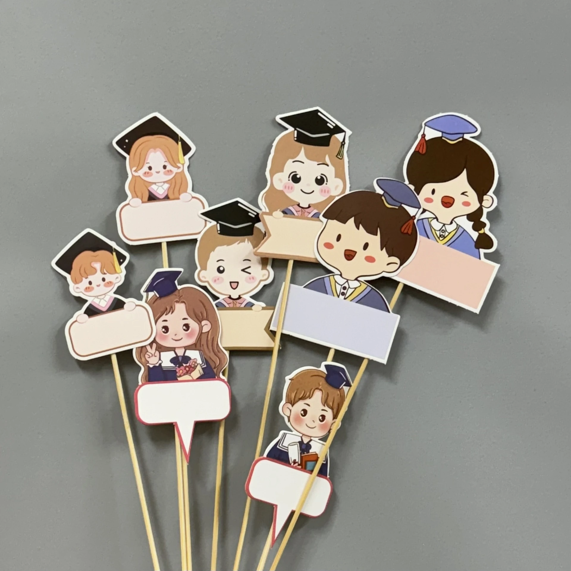 畢業季可愛人物牌插