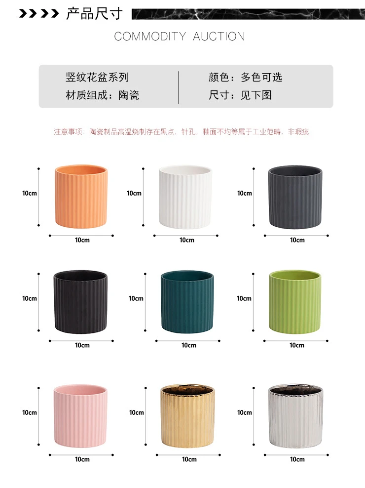 馬卡龍色系陶瓷花盆