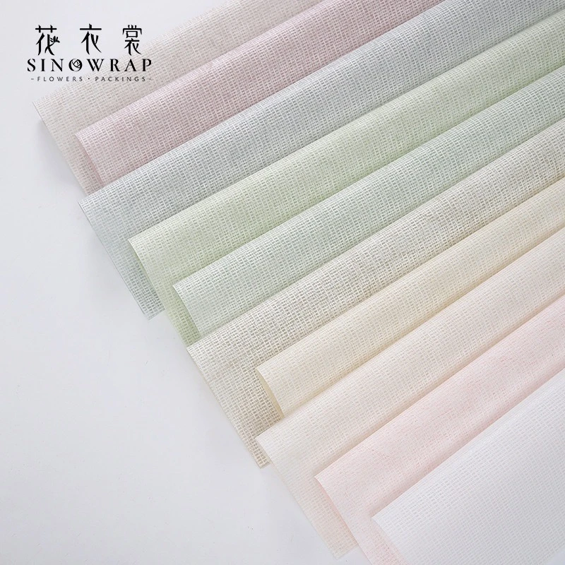 奶油馬卡龍色壓紋包裝紙