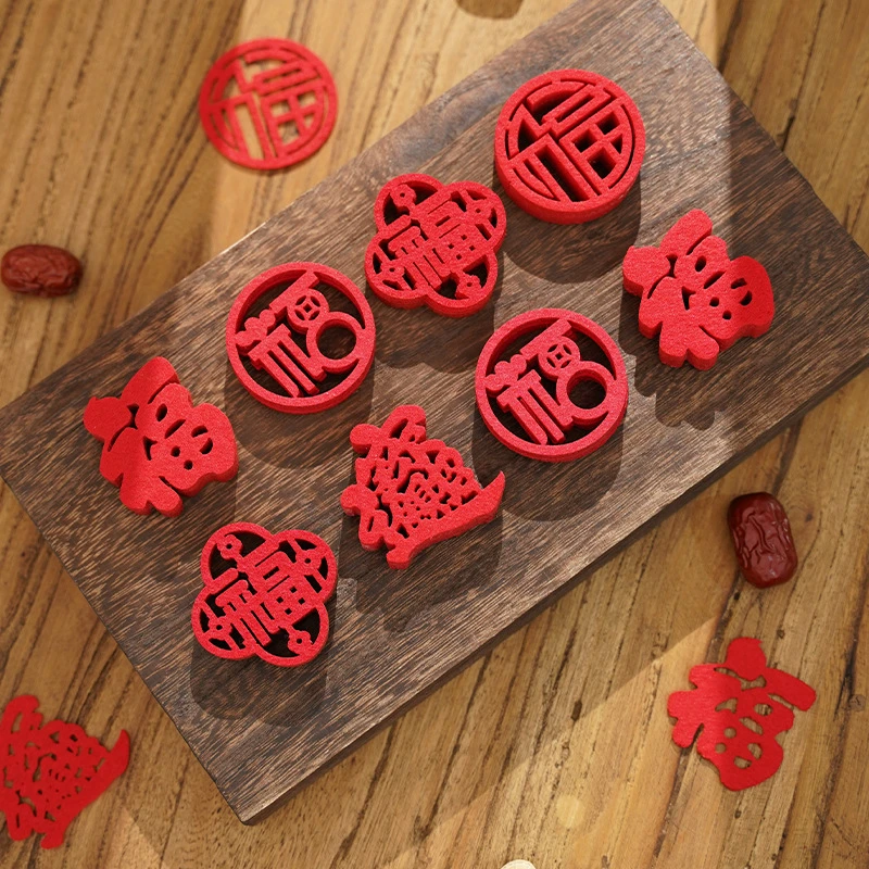 5*5CM新年小福字不織布貼(20入裝)