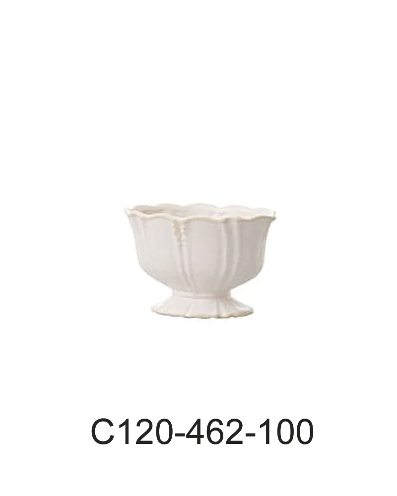 Clay小陶瓷 花盆 C120-462-100長橢圓 白
