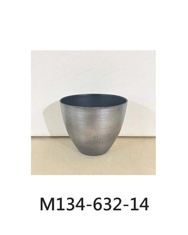 日本進口 M134-632-14圓口花器 仿舊灰色