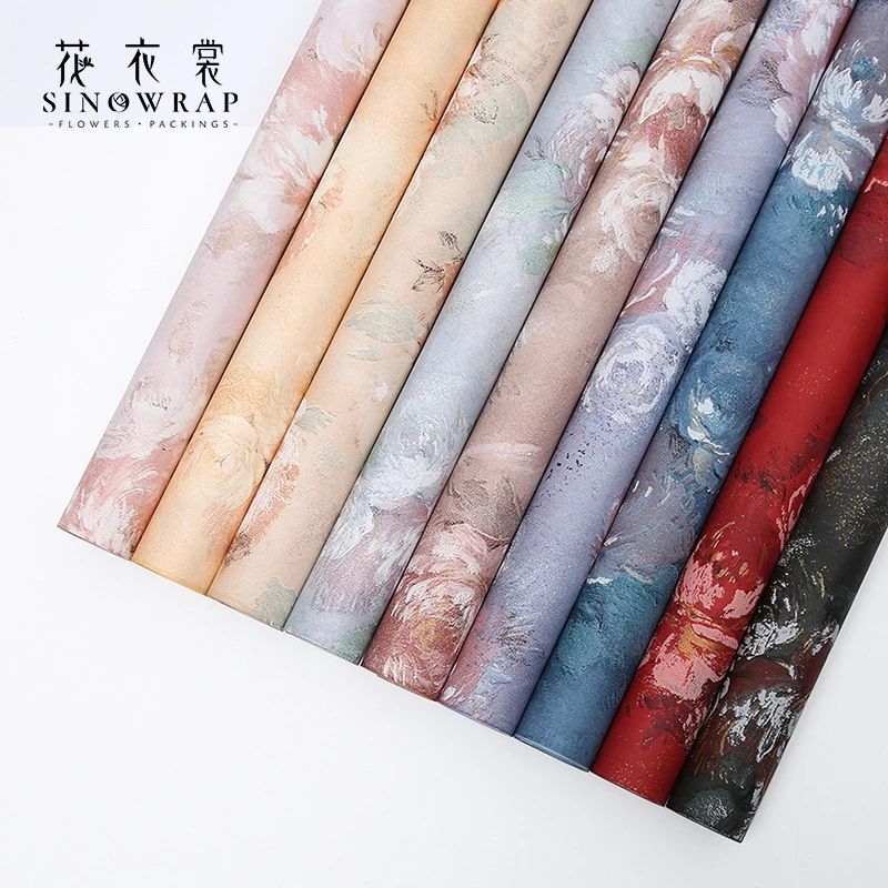 夢境花園牡丹油畫風包裝紙 (15張入)