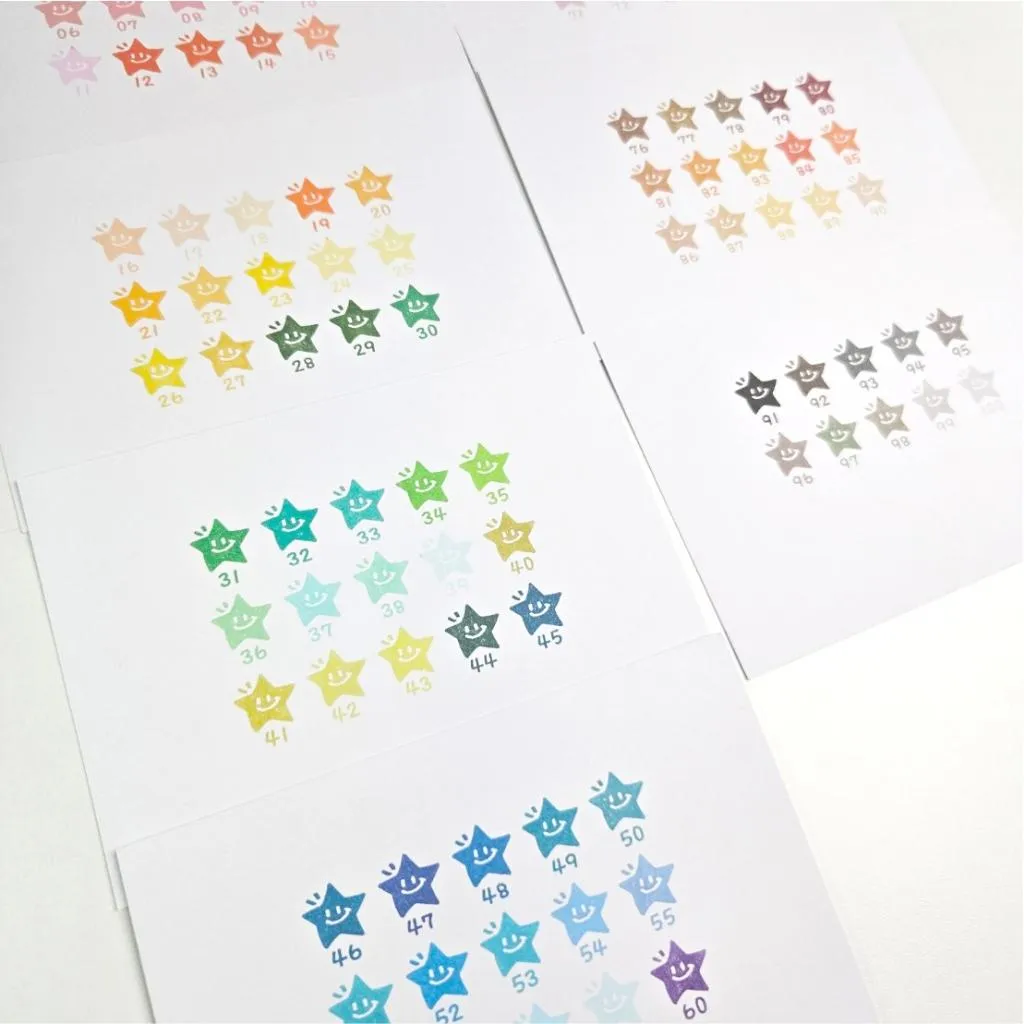 100色光敏印油色卡