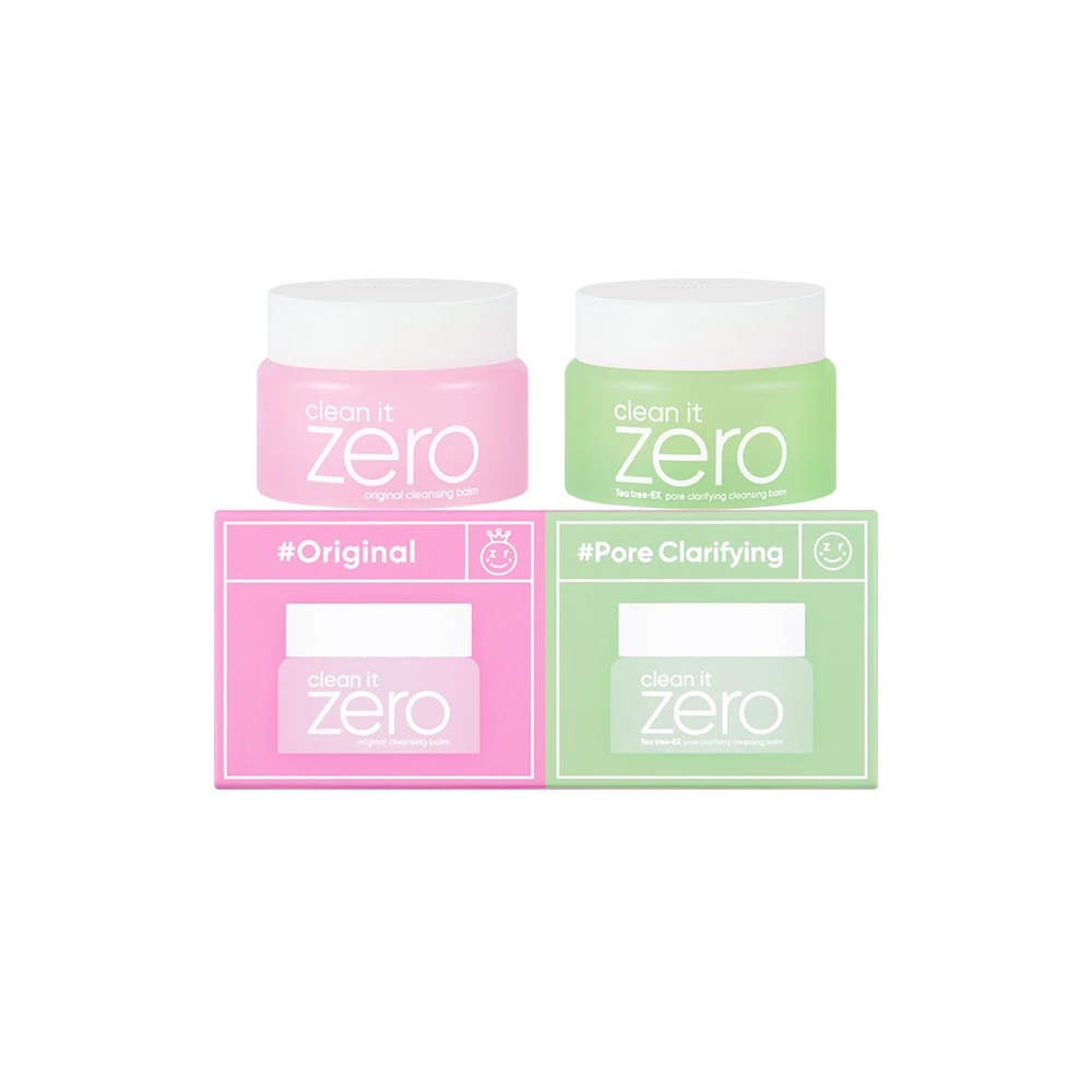 【BANILA CO】ZERO零感肌瞬淨卸妝霜 迷你禮盒 7mL*2 經典潤澤+茶樹控油 卸妝 卸妝膏