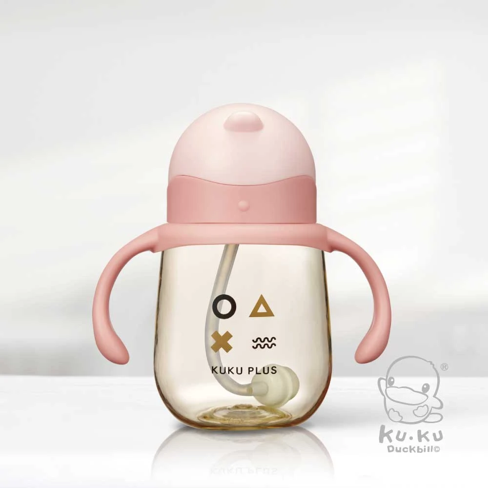 KUKU PLUS純真之瞳寬口PPSU訓練杯210ml｜兩色可選