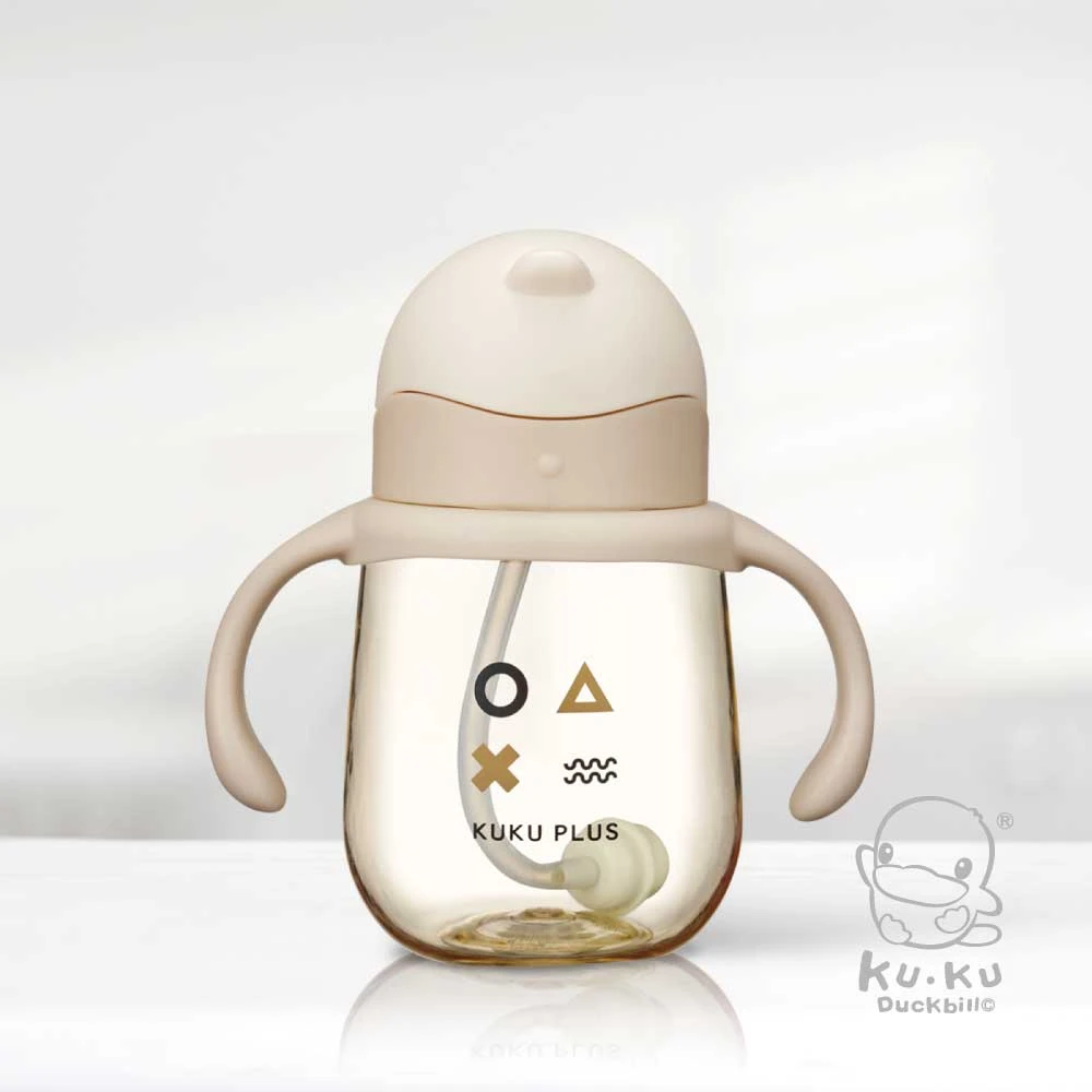 KUKU PLUS純真之瞳寬口PPSU訓練杯210ml｜兩色可選
