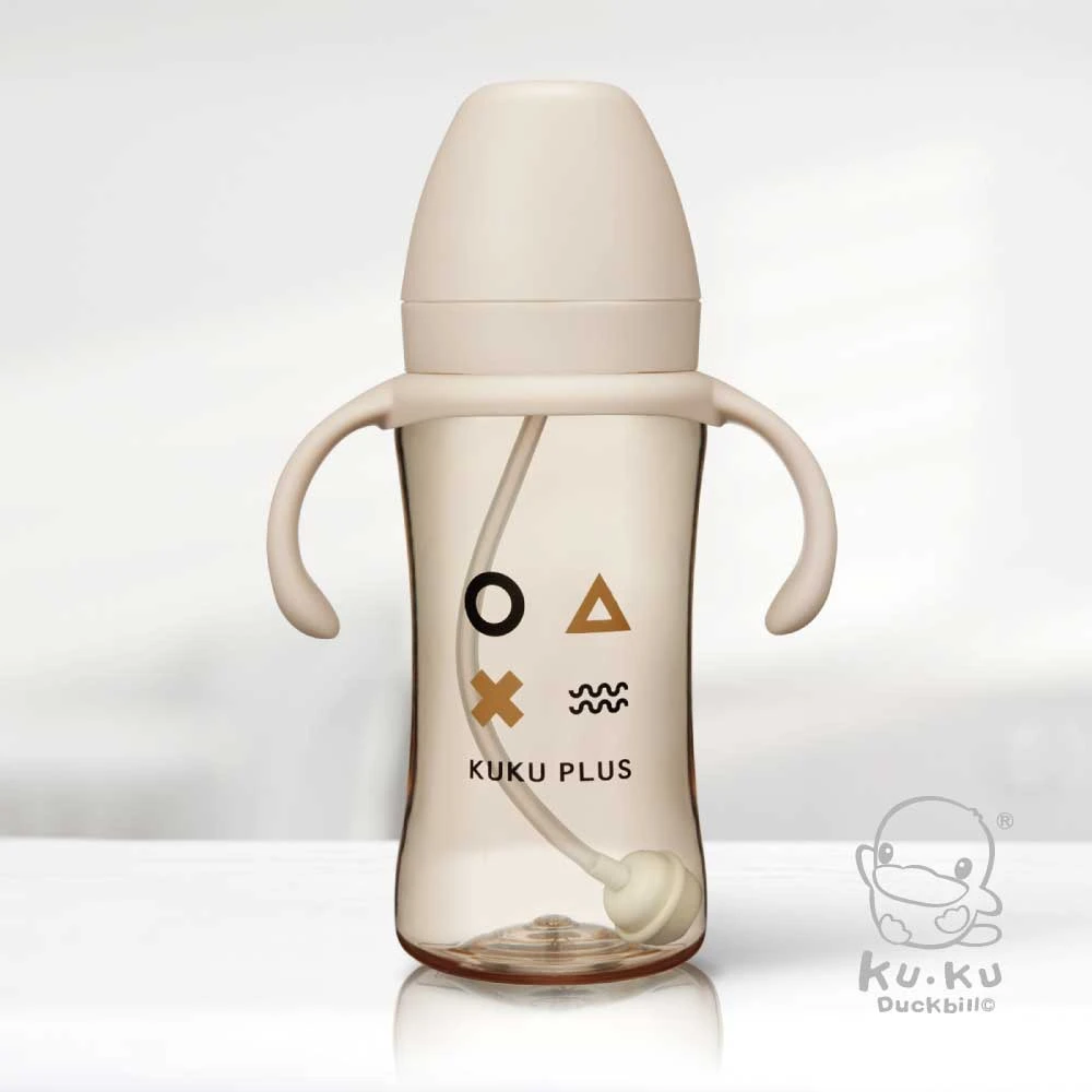 酷咕鴨 KUKU PLUS纯真之瞳寛口PPSU成長奶瓶 300ML（兩色可選）