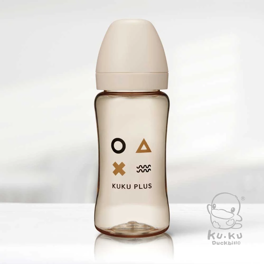 酷咕鴨 KUKU PLUS純真之瞳寬口 PPSU奶瓶300ML（三色可選）