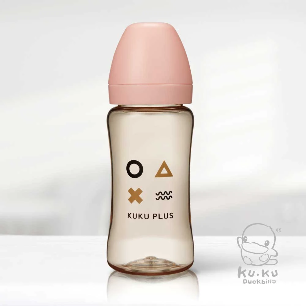 酷咕鴨 KUKU PLUS純真之瞳寬口 PPSU奶瓶300ML（三色可選）