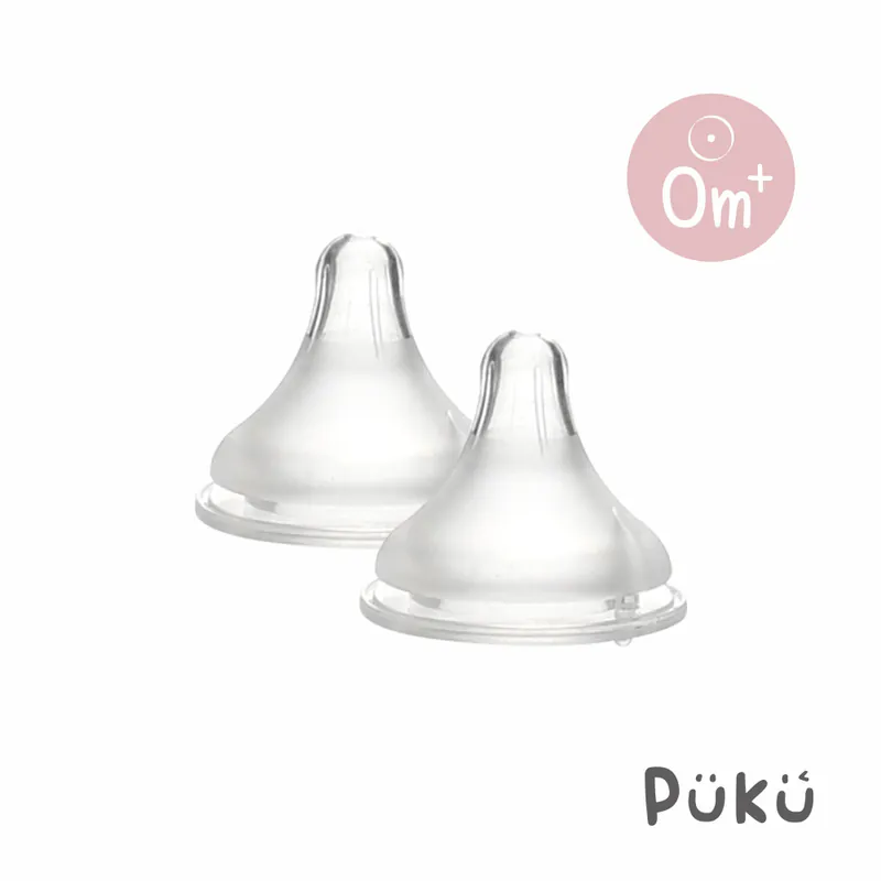 極柔母感防脹圓孔寬口奶嘴(0M+2入)