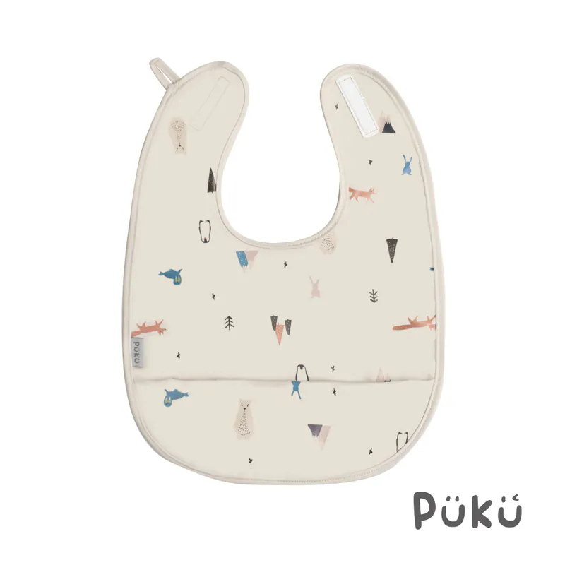 PUKU 小食防水口袋兜兜-(三色)