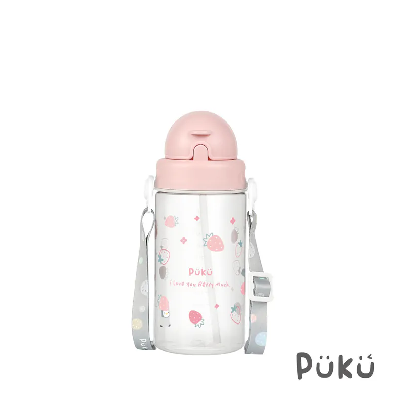 PUKU 飄飄奶蓋Tritan吸管隨身水瓶330ml/550ml (多色)