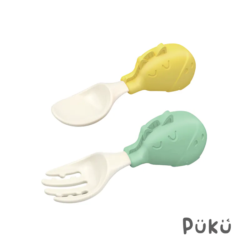 PUKU 寶寶好味湯叉組PPSU-飛碟/斑馬