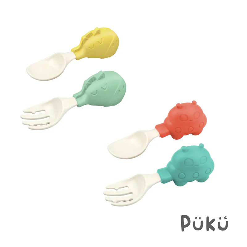 PUKU 寶寶好味湯叉組PPSU-飛碟/斑馬