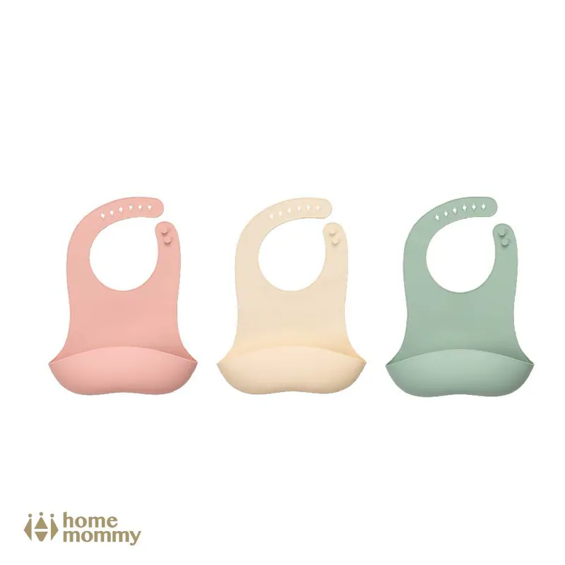 HomeMommy 矽膠口袋圍兜(三色)