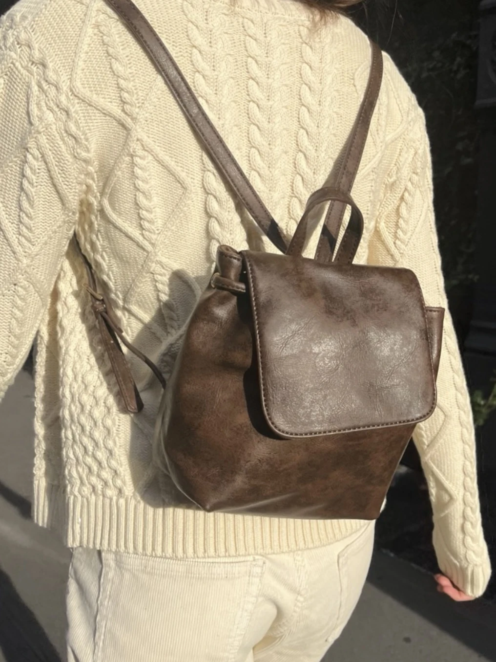 faux leather backpack