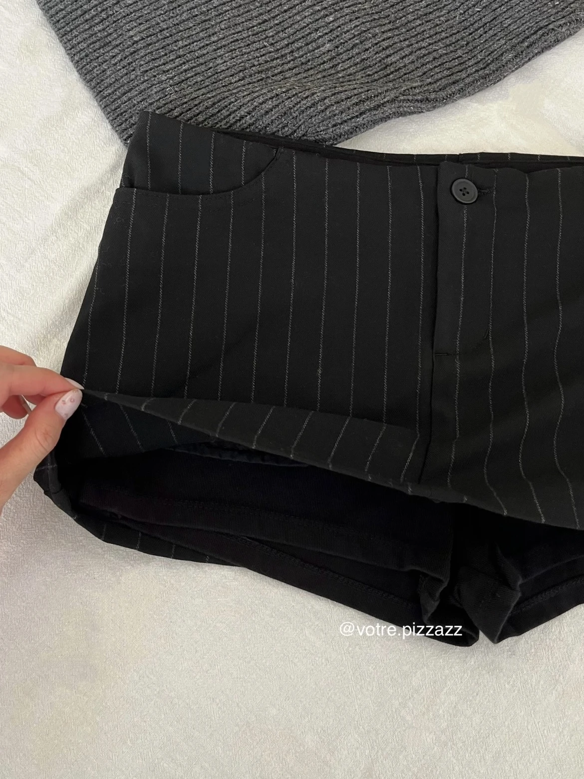 julie striped mini skirt