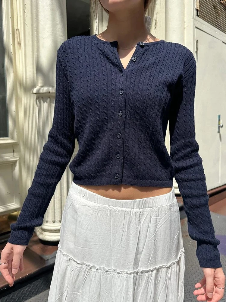 zoe cable knit cardigan