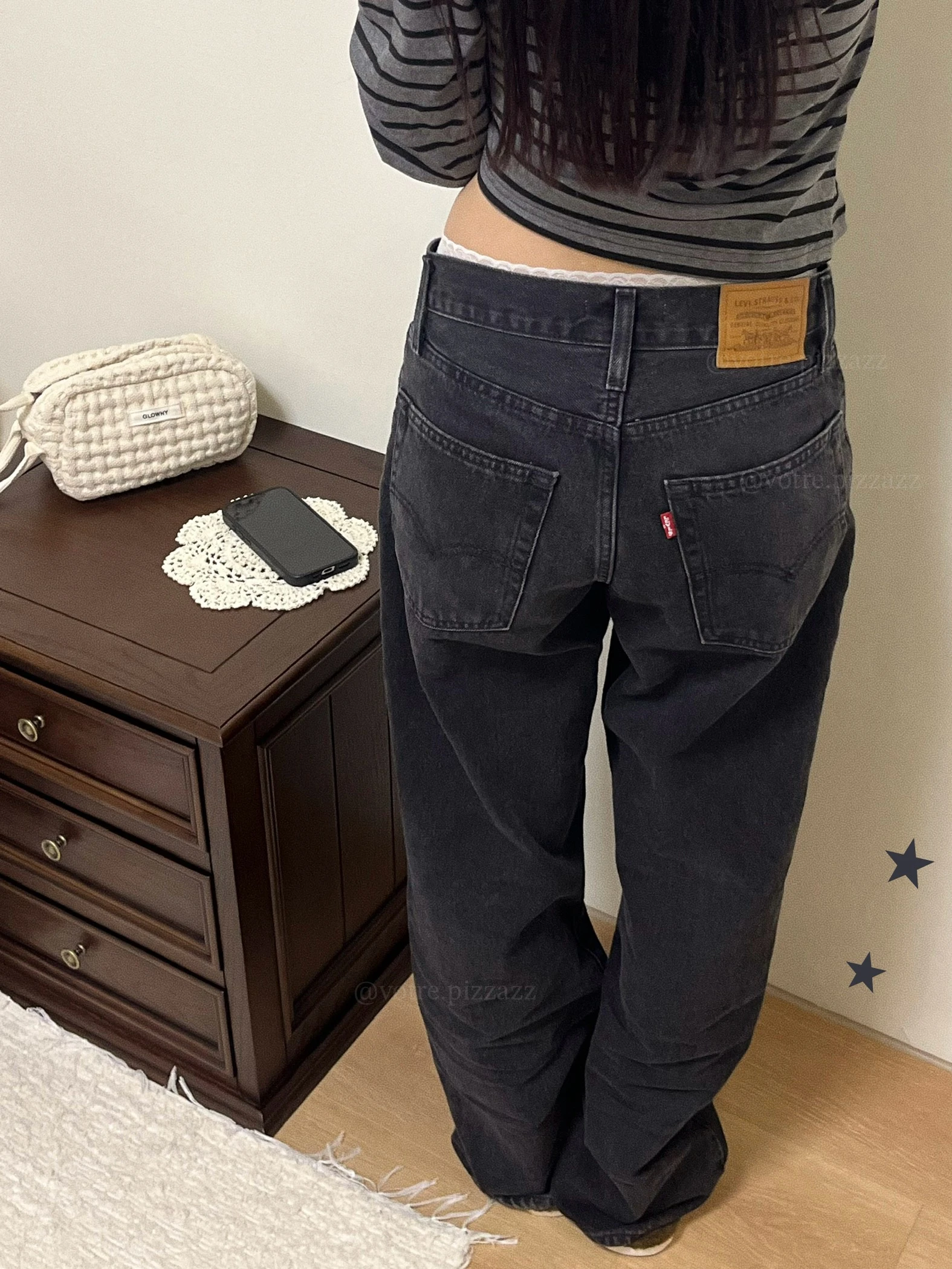 baggy dad loose jeans