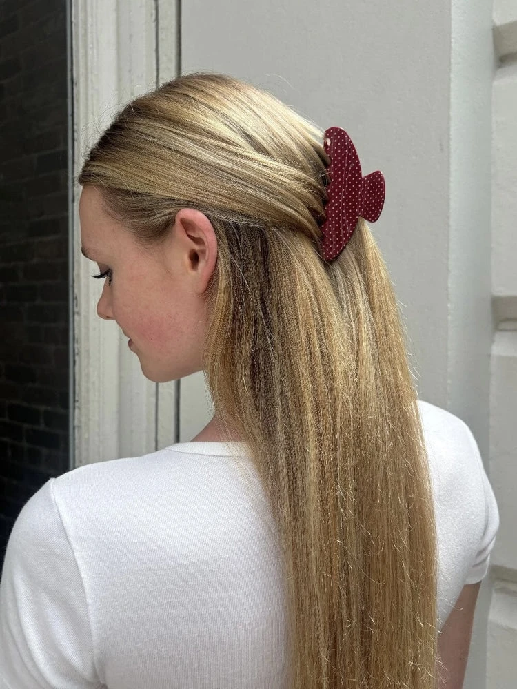 polka dot claw clip