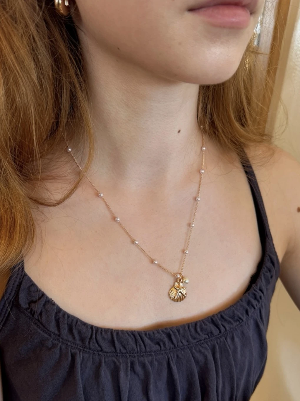 seashell and starfish necklace
