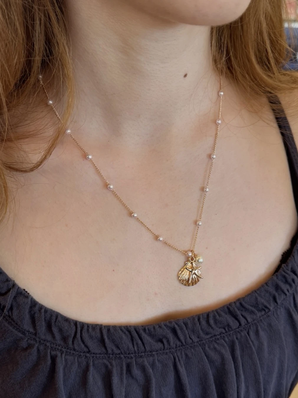 seashell and starfish necklace