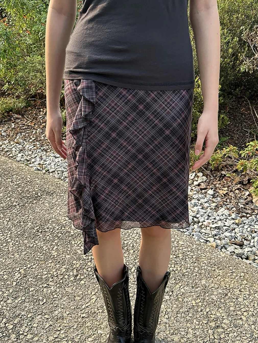 sephira plaid skirt
