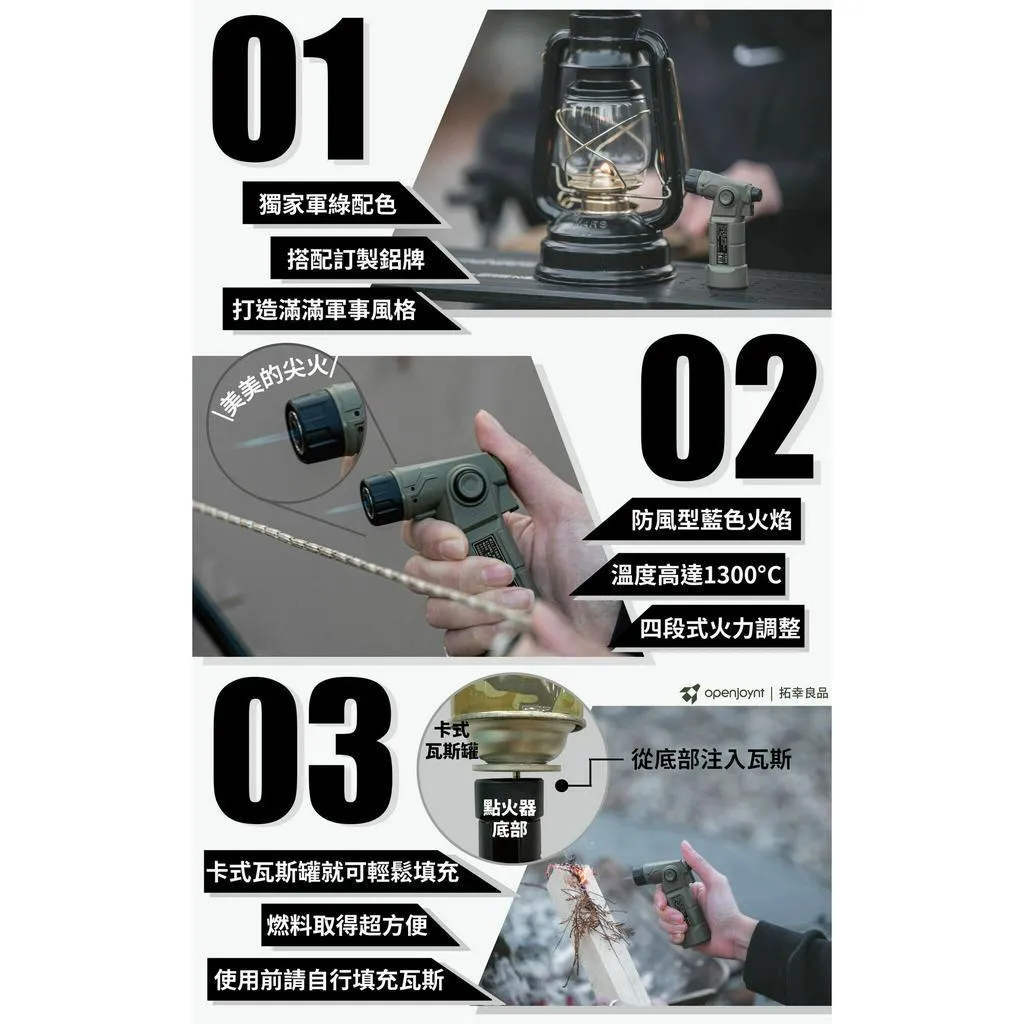 Openjoynt 拓幸良品 軍規防風點火器
