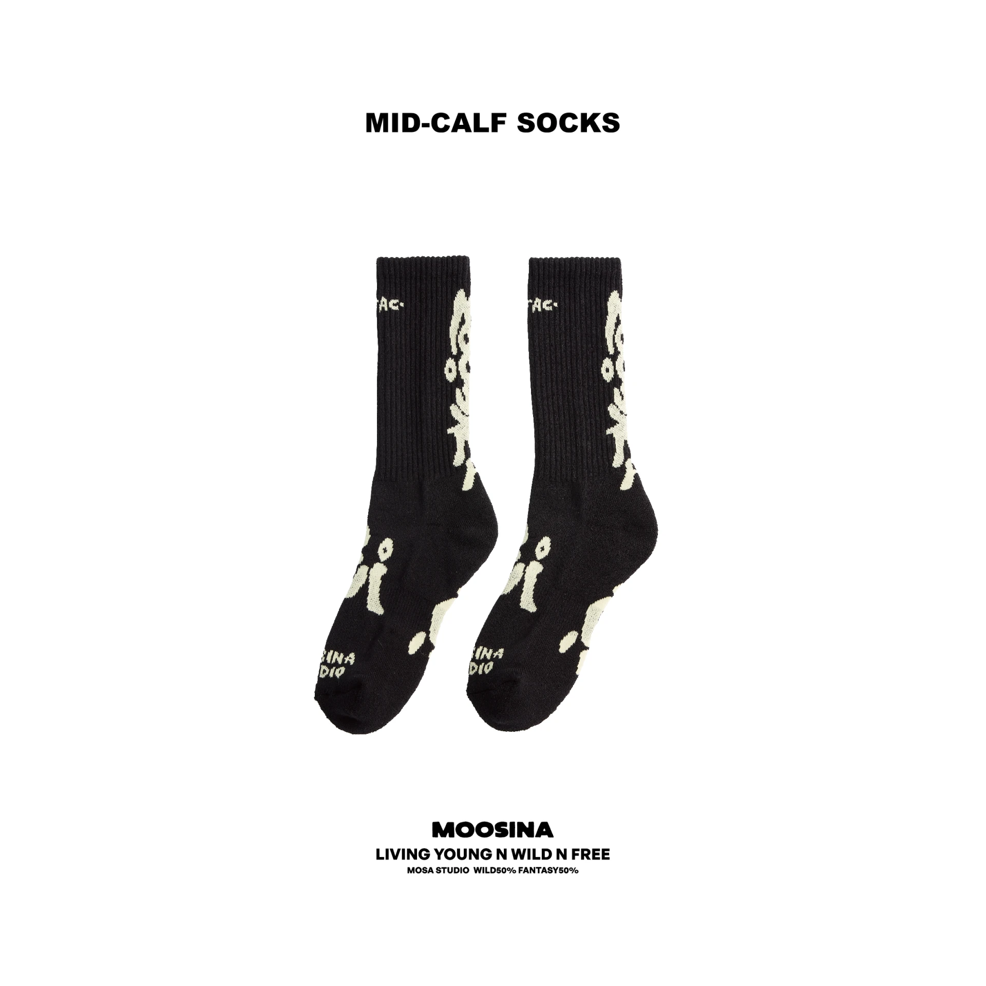 MOOSINA X RAFAC SOCKS 機能中筒襪