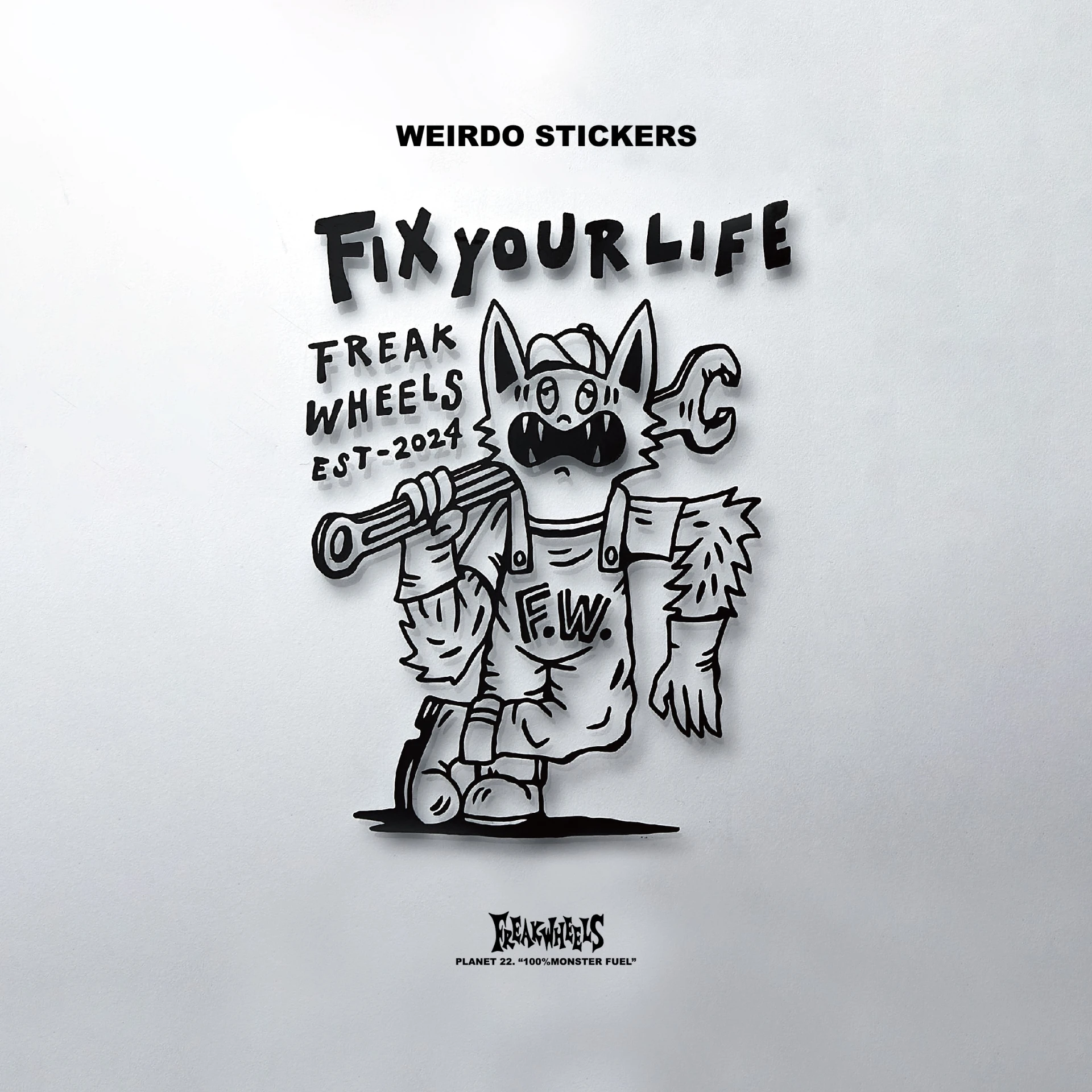 FREAKWHEELS WORKER CAT STICKERS 貼紙