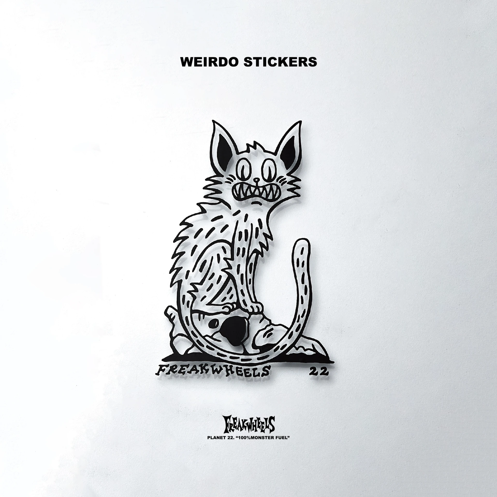 FREAKWHEELS GRINNING CAT STICKERS 貼紙