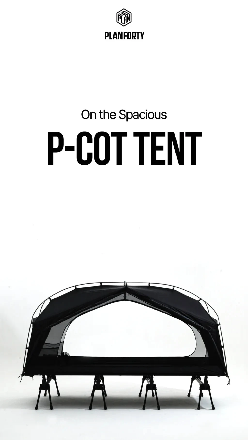 PLANFORTY P-COT TENT 73一般版/75加大版  行軍床帳（灰綠）