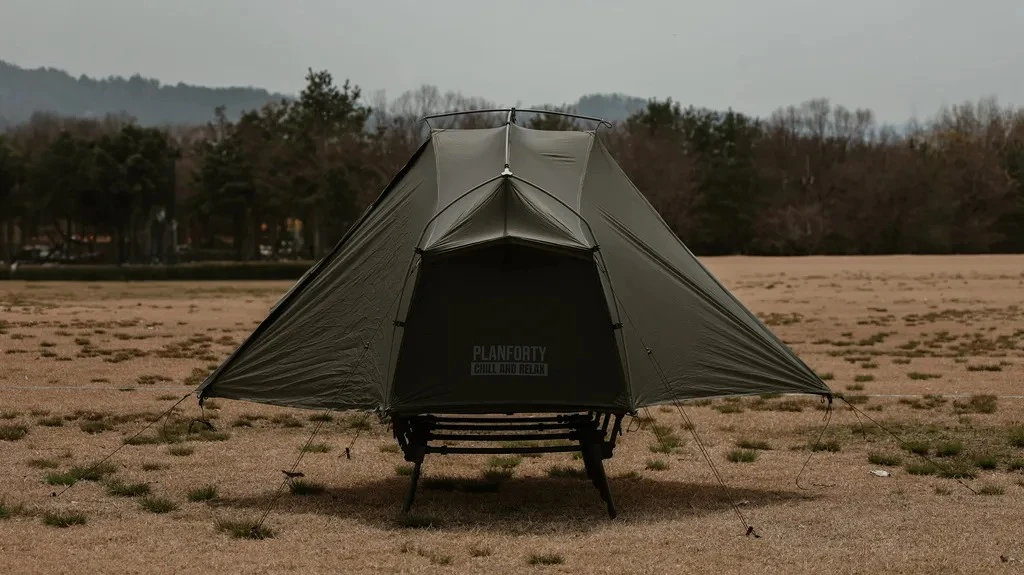 PLANFORTY P-COT TENT 73一般版/75加大版行軍床帳（灰綠） 露營小站