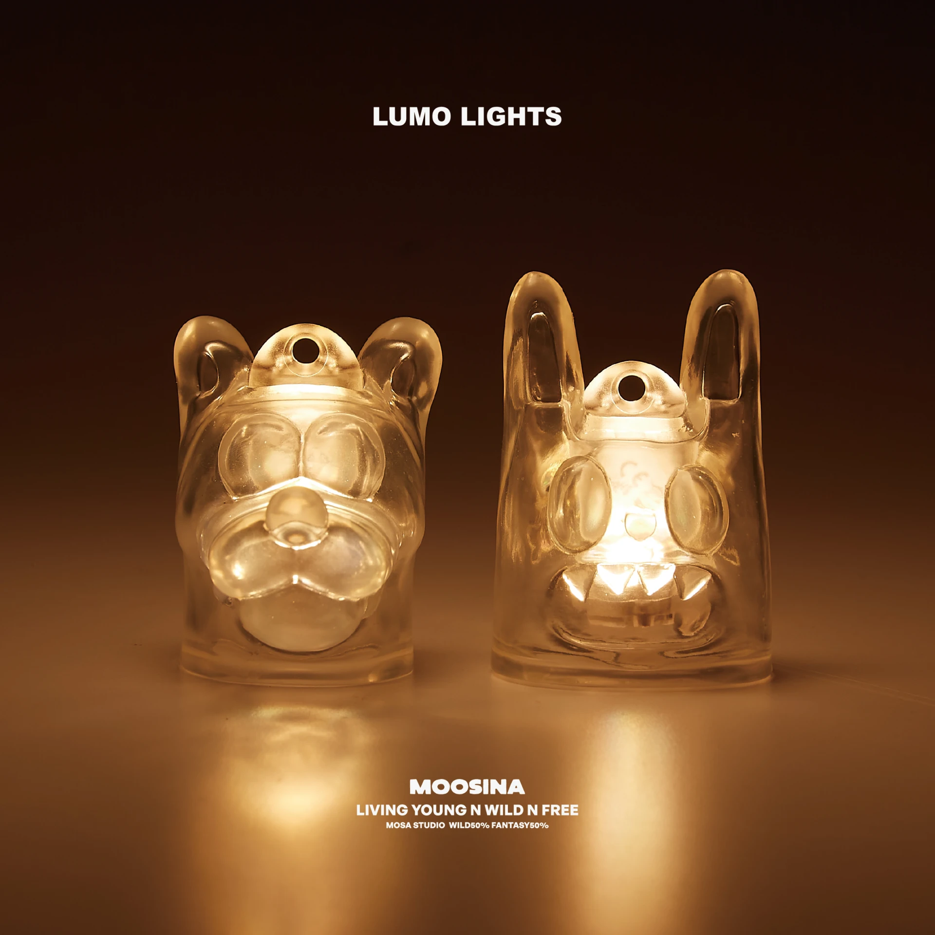 MOOSINA 夜巡者燈組(DOKEEP小燈+燈罩一套兩隻) MOSA・LUMO / KUBY・LUMO