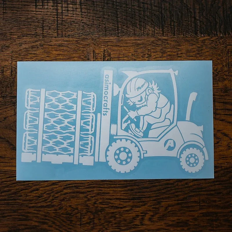 Asimocrafts Forklift Man Sticker叉車人貼紙