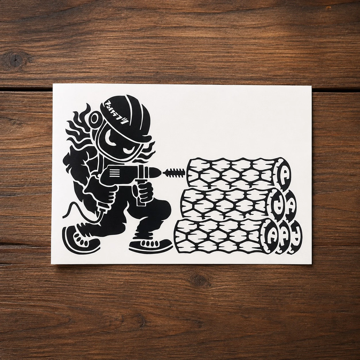 Asimocrafts Drill Man Sticker 電鑽人貼紙