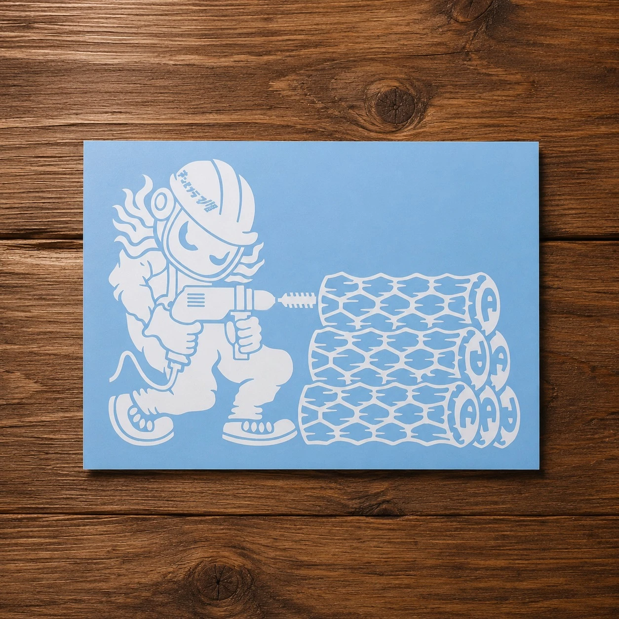 Asimocrafts Drill Man Sticker 電鑽人貼紙