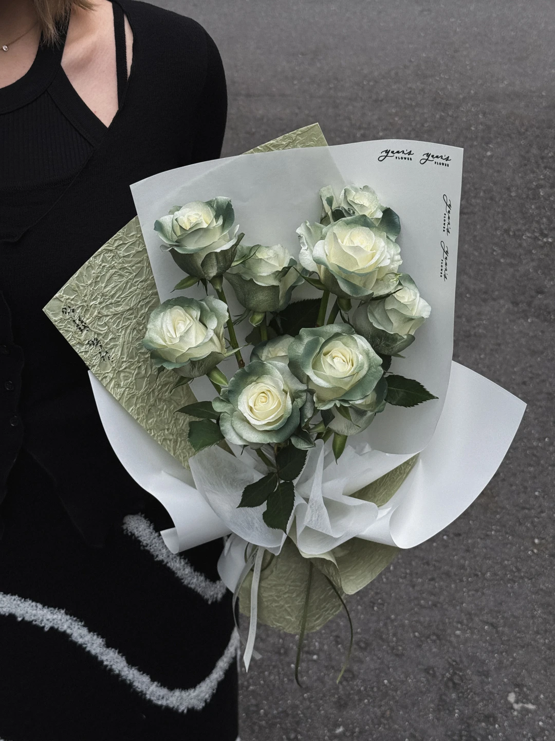 蘇格蘭復古綠玫瑰花束 Scottish Vintage Green Rose