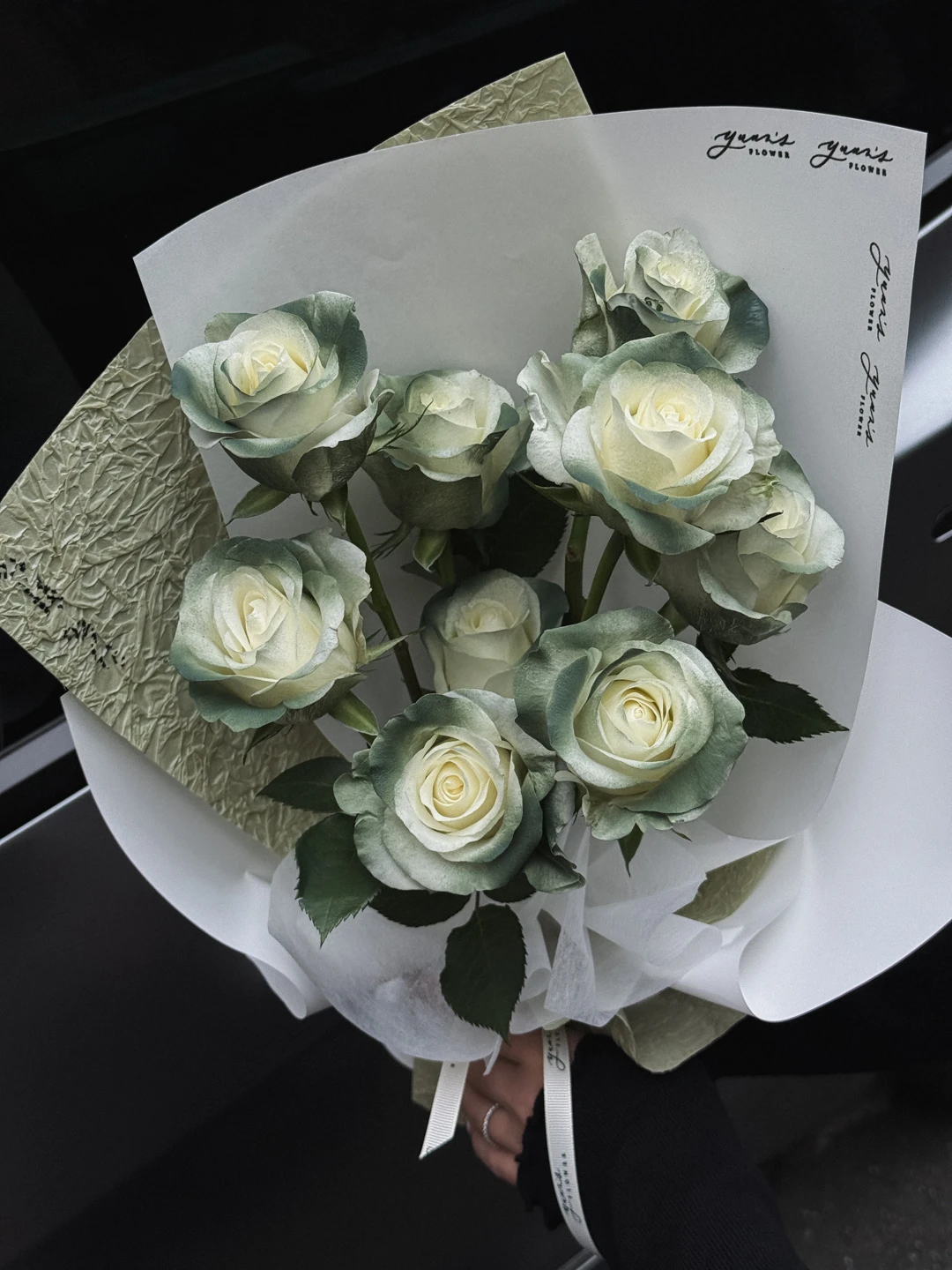 蘇格蘭復古綠玫瑰花束 Scottish Vintage Green Rose