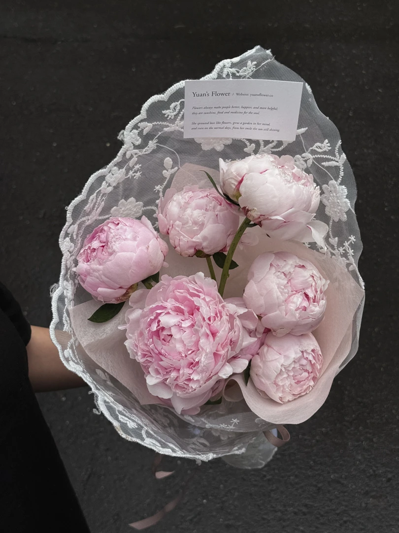 淺粉芍藥鮮花束 Blush Peony Bouquet