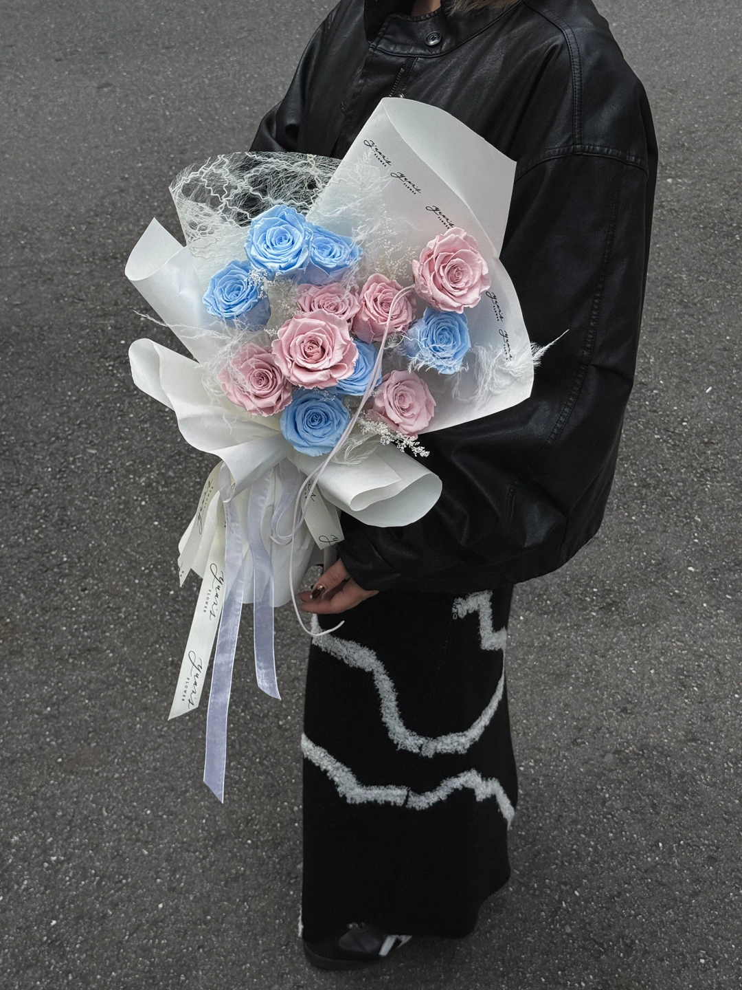 晨光藍粉頌永生玫瑰 Blue & Blush Melody Eternal Rose